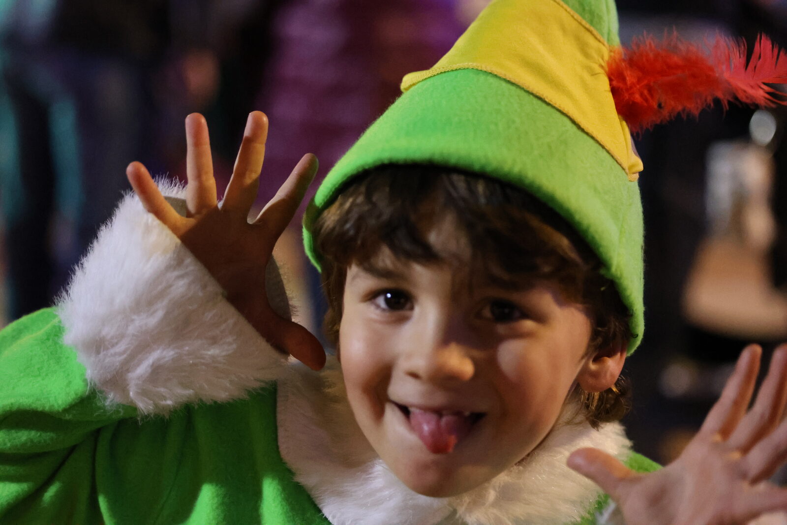 Young Project 520 dancer smiling in an elf costume